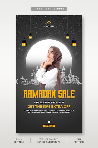 Ramadan sale Instagram stories template