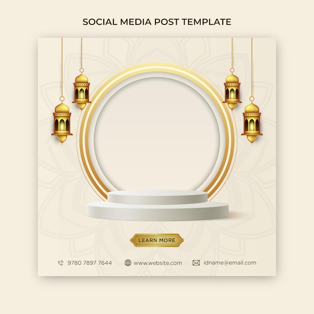 Ramadan social media post template