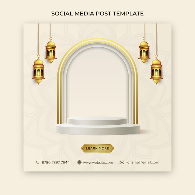 Ramadan social media post template