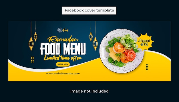 Ramadan special food sale social media Facebook cover post template design