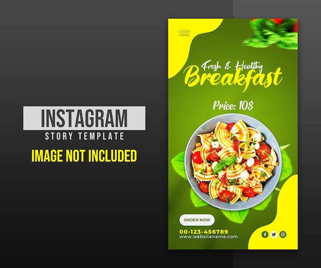 Ramadan special food sale social media Instagram story design