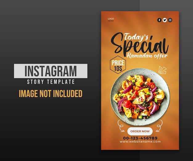 Ramadan special food sale social media Instagram story design