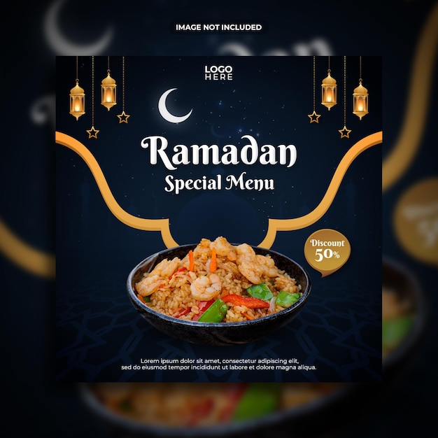 Ramadan special menu social media post template