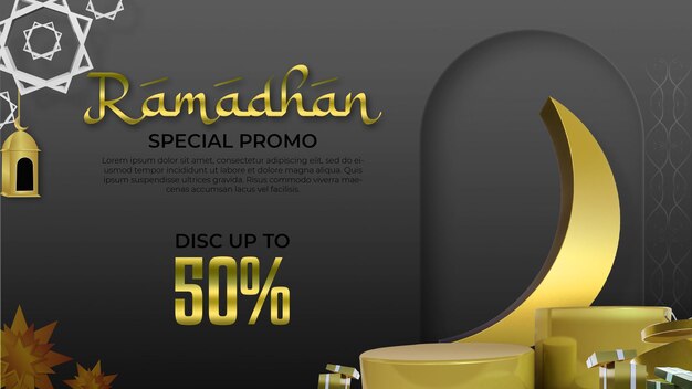 PSD ramadhan kareem banner promotion social media post template