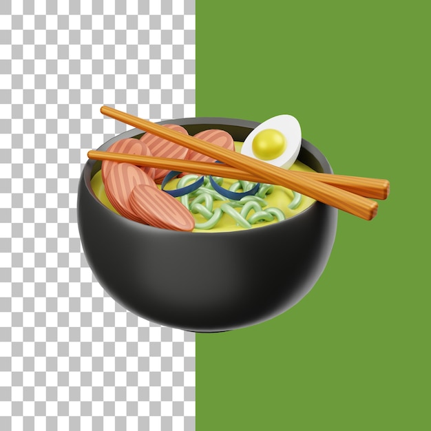 Ramen 3D Illustration