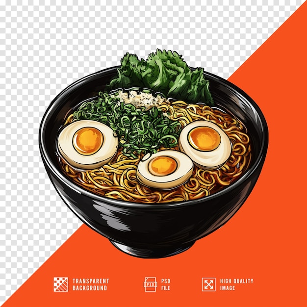 PSD ramen picture without background hd quality