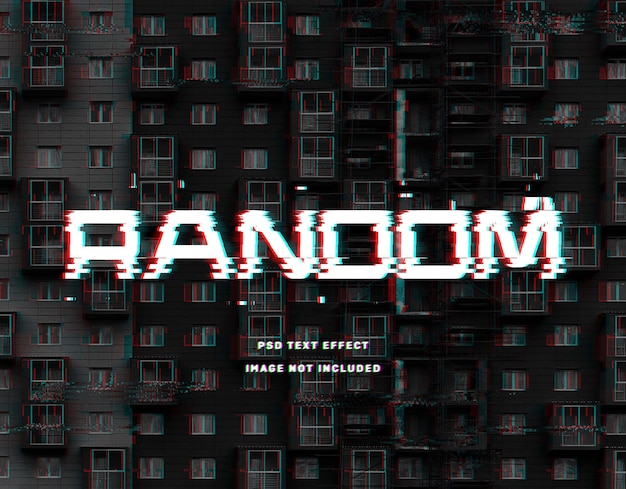 random glitch text effect template