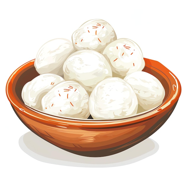 PSD rasgulla indian illustration