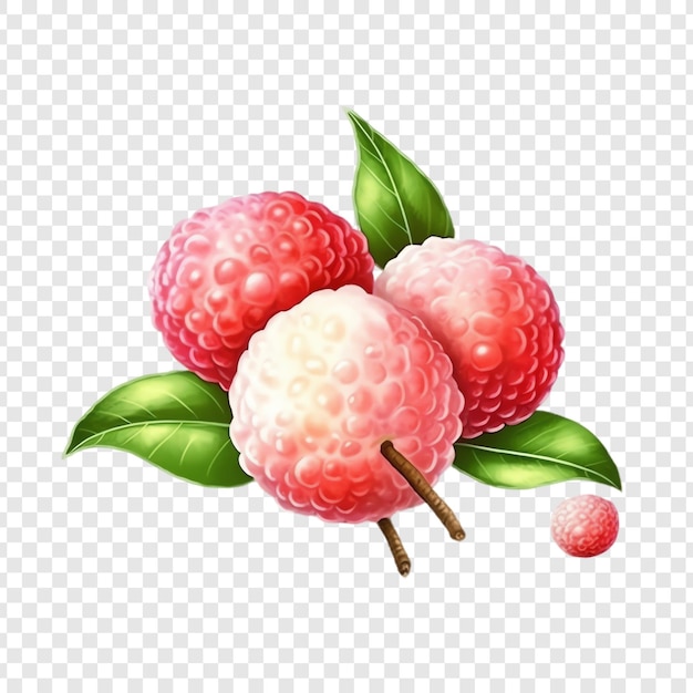 raspberries on a white background