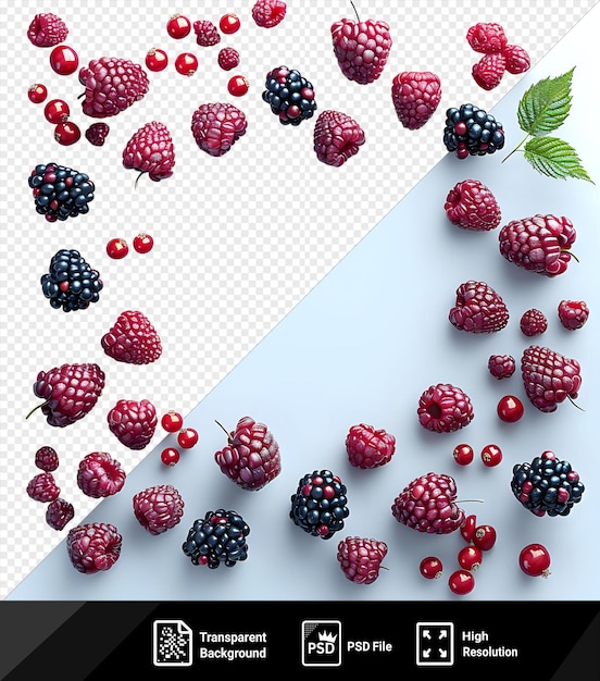 raspberry blackberry frame with copy space for your text top view of a bunch of raspberries on a isolated background png