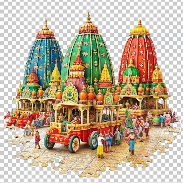 rath yatra festival jigsaw puzzles on transparent background