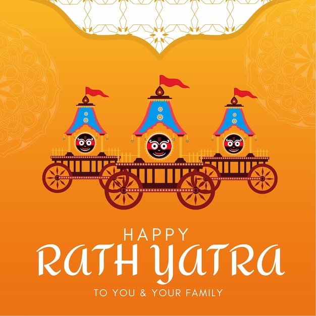 Rath yatra festival for lord jagannath puri odisha festival background