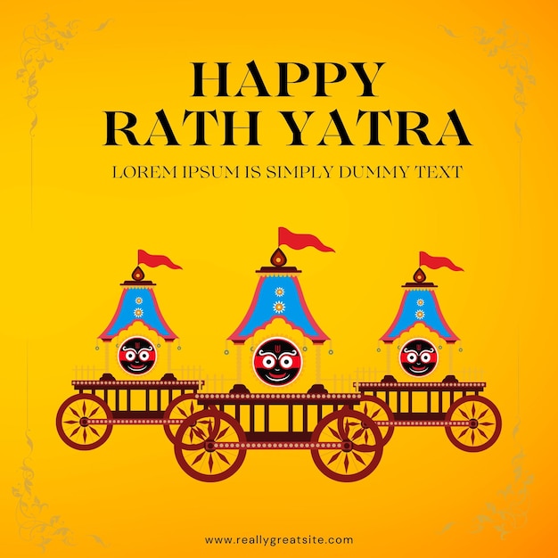 Rath yatra festival for lord jagannath puri odisha festival background