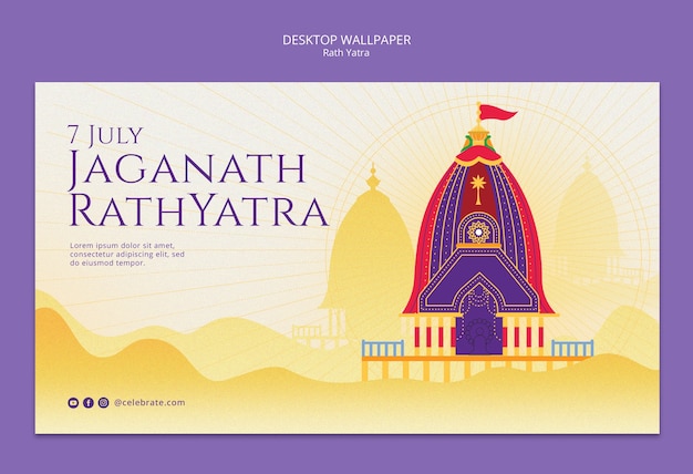 PSD rath yatra template design