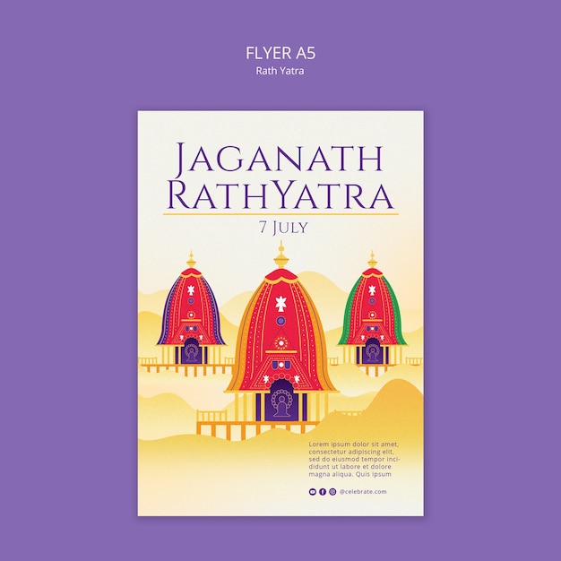 Rath yatra template design