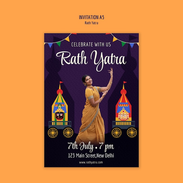 PSD rath yatra template design