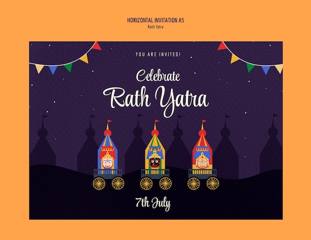 PSD rath yatra template design