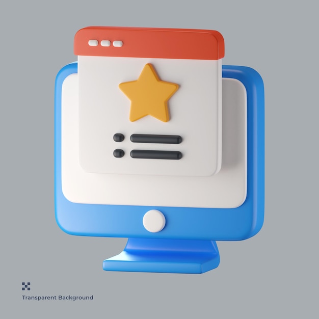 Rating 3d icon illustration