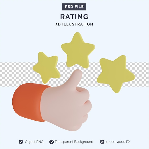 rating 3d illustration