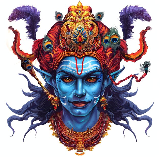 PSD ravan indian illustration realistic