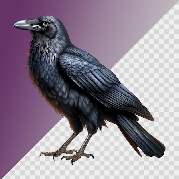 Raven isolated on transparent background