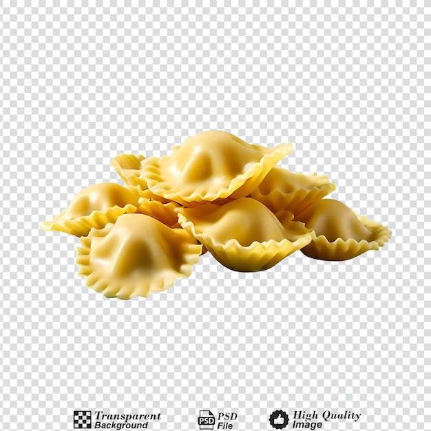 ravioli pasta isolated on transparent background