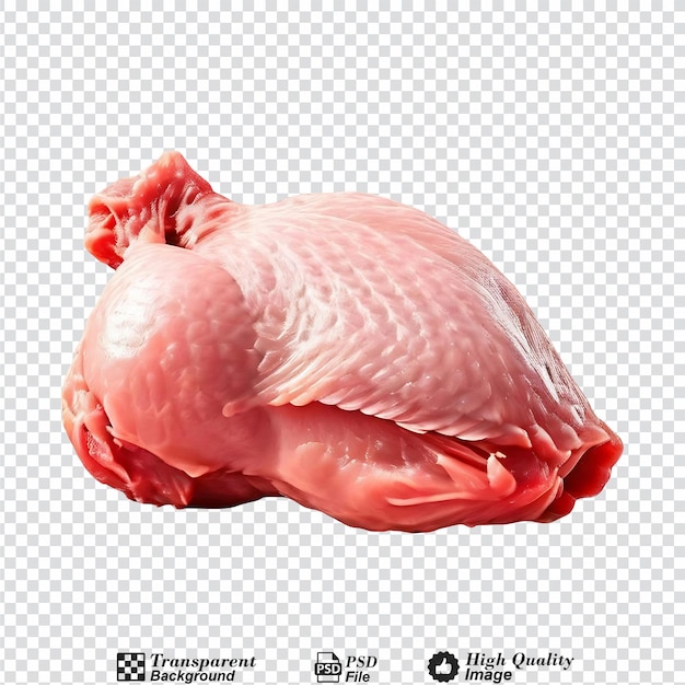 raw chicken meat isolated on transparent background