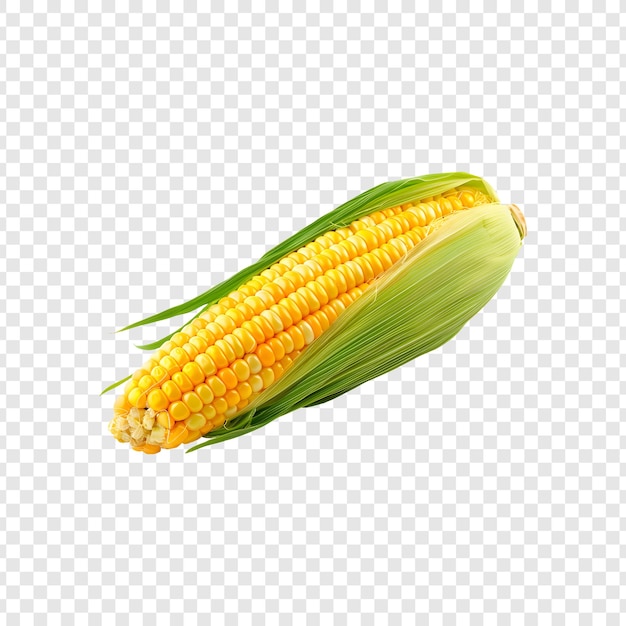 Raw corn on transparent background