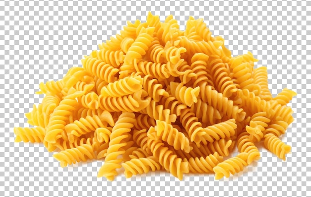 Raw Macaroni Pasta Isolated on Transparent Background