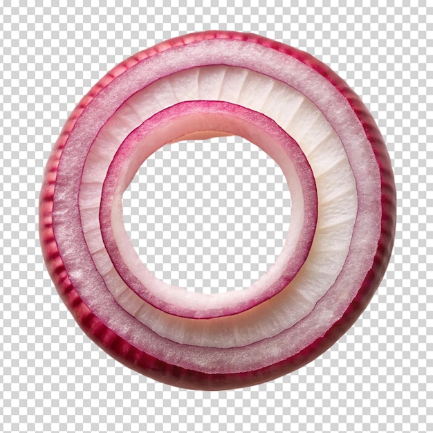 PSD raw onion ring isolated white background