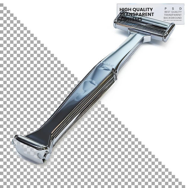 PSD razor handle blade png on isolated transparent background