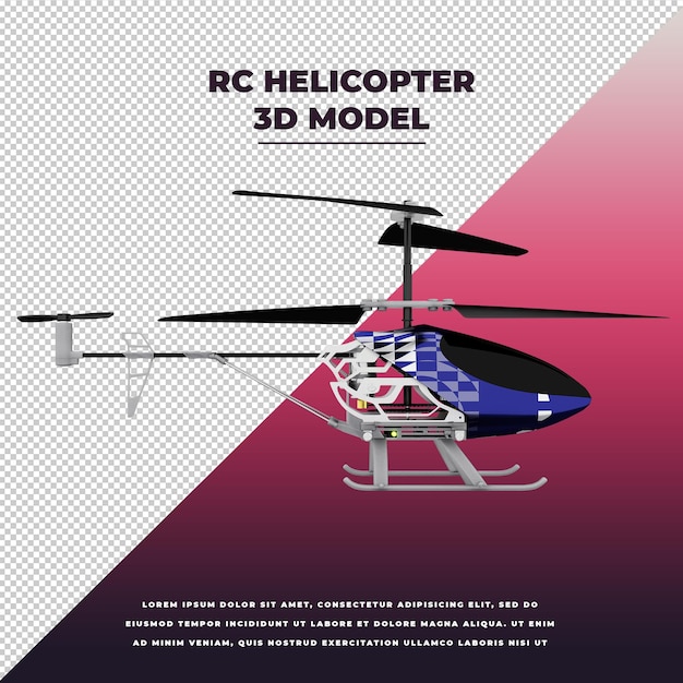 RC Helicopter 3D isolated