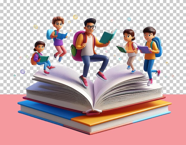 Reading Books PNG