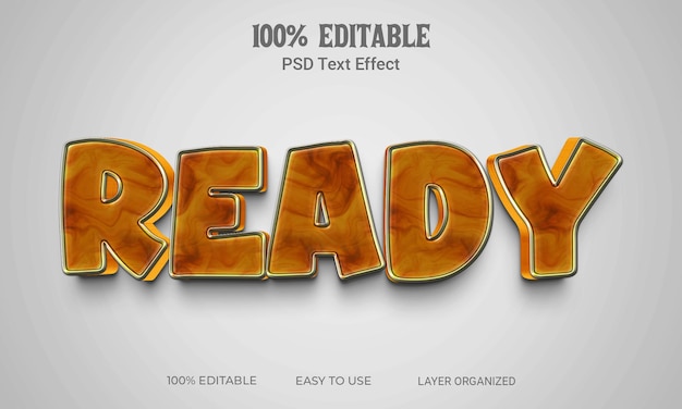 Ready 3D Text  Effect Style