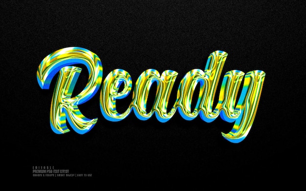 Ready editable premium psd text effect