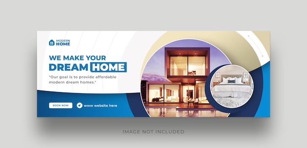 Real estate agency home sale social media cover web banner