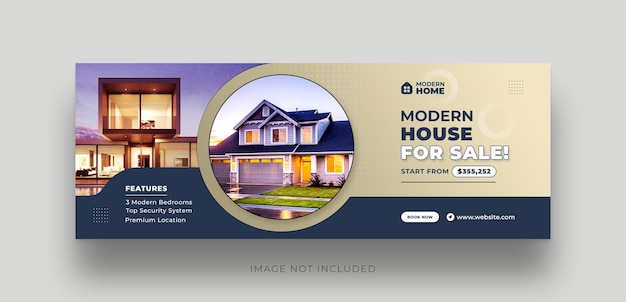 Real estate agency home sale social media cover web banner