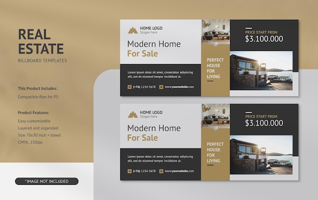 Real estate billboard banner templates