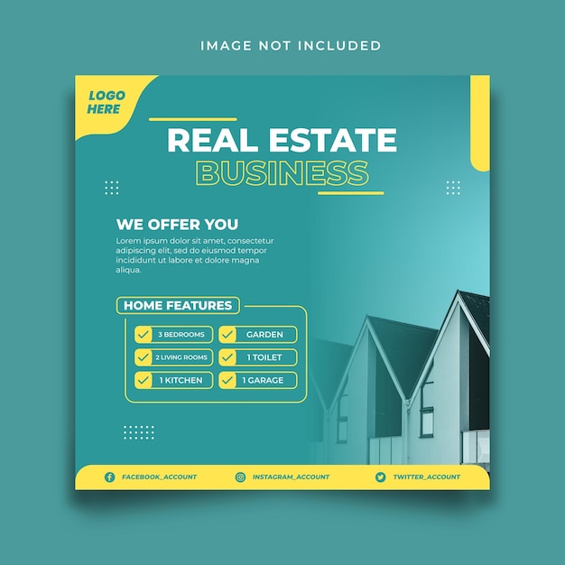 Real Estate Business Social Media Banner Template