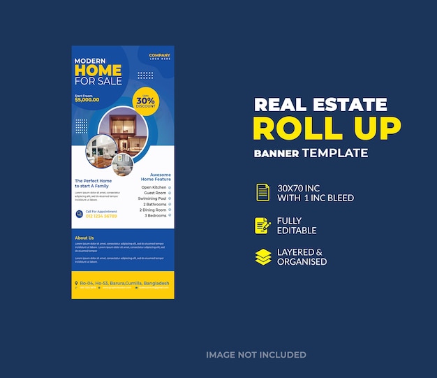 Real Estate Corporate  Roll Up Banner Template