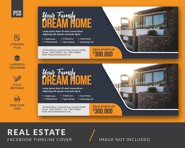 Real Estate Facebook Cover Template