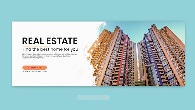 Real estate home sale facebook cover or web banner