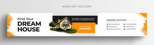 Real estate house linkedin banner template