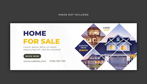 Real estate house property facebook cover and web banner