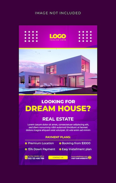 real estate house property facebook and instagram story template