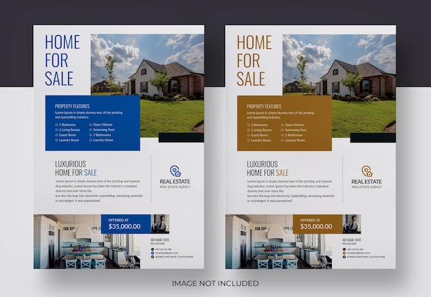 Real estate house property flyer poster template