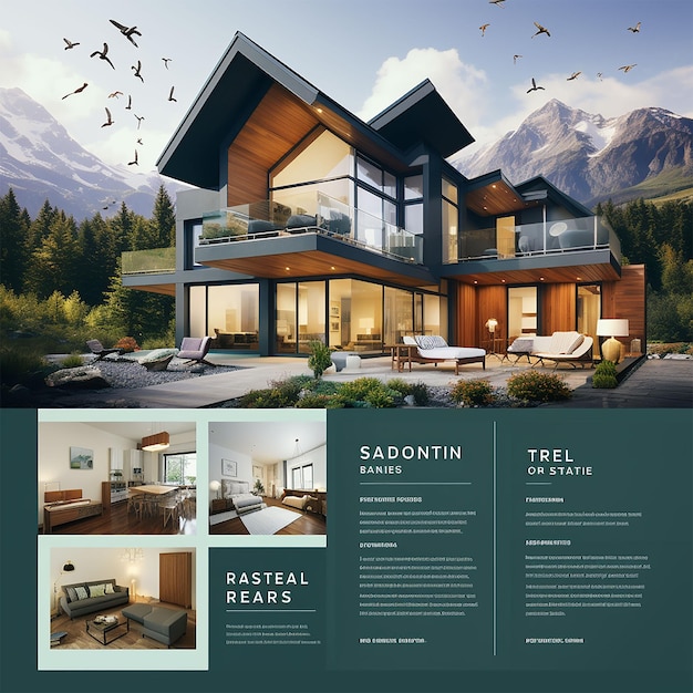 PSD real estate house property instagram post or social media banner