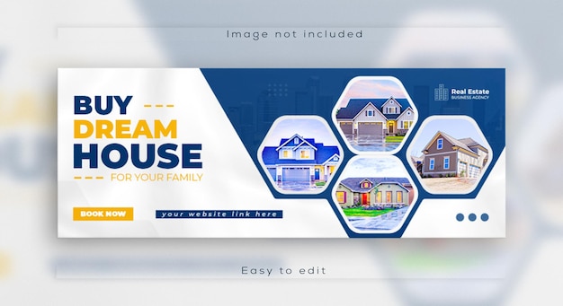 Real estate house property sale Facebook cover and web banner