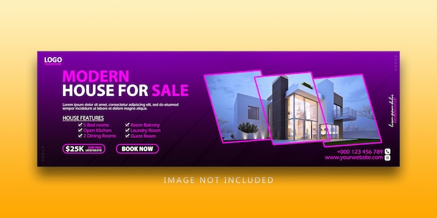 Real estate house property social media and Instagram banner template