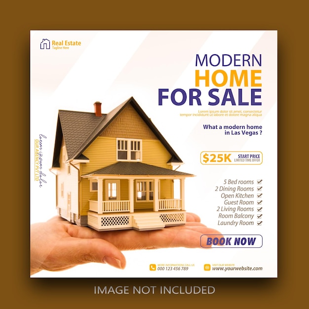 Real estate house property social media and Instagram post template